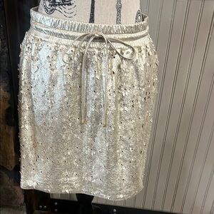 Leifsdottir Golden Floral Skirt